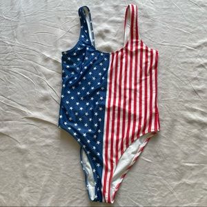 Chubbies American flag one piece swimsuit size small